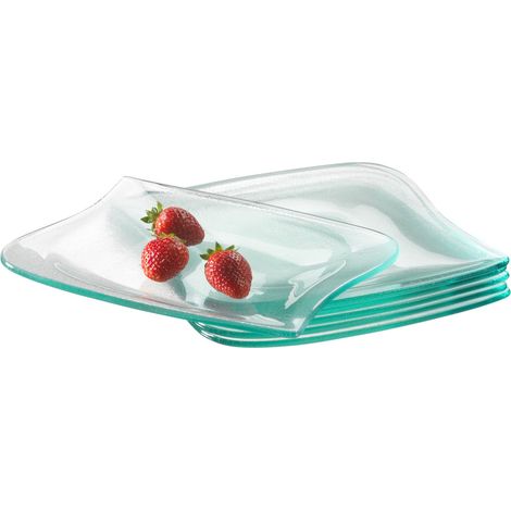 Verso 922263 Assiette Dessert en Verre 21 X 20 cm 6 Pièces La Musica (1/2)