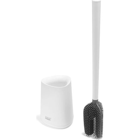 Flex 360 Lite Brosse WC Silicone avec Support, Nettoyage 360°, Anti-Goutte, Tête Remplaçable, Blacn (1/5)