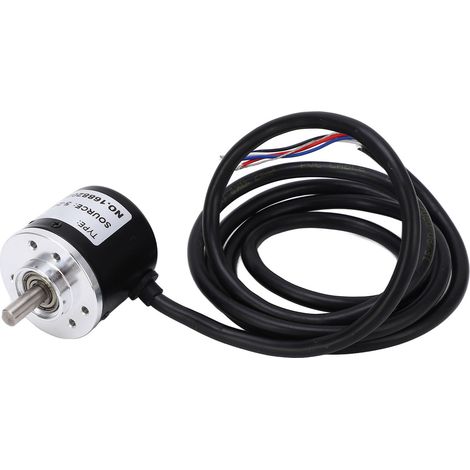 Codeur rotatif photoélectrique 600P/R, moteur à engrenages avec arbre de sortie D 6mm, encodeur incrémental 5-24V, capteur de position pour automatisation (1/5)