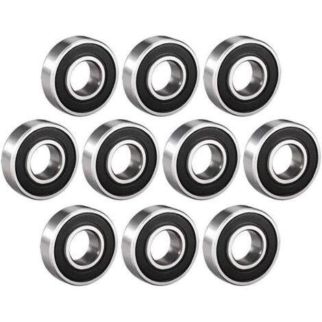 10 Pièces Roulement a Bille, Fabriqué en Acier à Roulements 12 mm x 28 mm x 8 mm, Roulements à Billes à Gorge Profonde Doublement Blindés