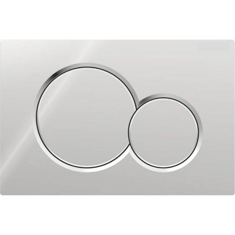 Plaque d'actionnement Geberit Sigma01 pour double chasse d'eau : Chrome brillant (115.770.21.5) (1/4)