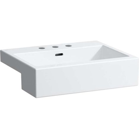LAUFEN Living City lavabo semi-encastré, avec trop-plein, 3 trous (1/3)
