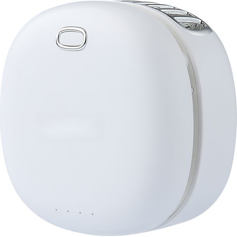 Ventilador portátil manos libres, mini ventilador personal, recargable por USB, ventilador de cuello de 3 velocidades con cable ajustable, ideal para viajes, acampadas, oficina y hogar. (1/5)
