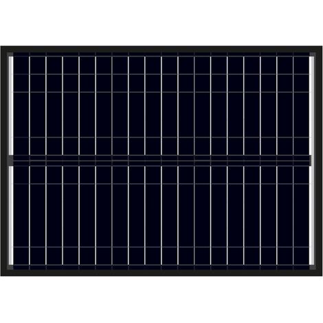 Alcapower Pannello Solare Monocristallino 50W 625x445x25mm 17.98% Efficienza, Cellule 210x30 Mono, 36 Celle (1/2)