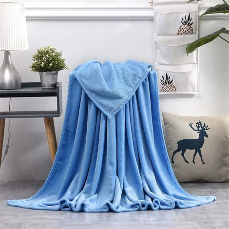 Couverture Jetable - Flanelle Microfibre Douce et Chaude - Pour Canapé Lit ou Extérieur - 130 x 150 cm - 1 Pièce (1/2)