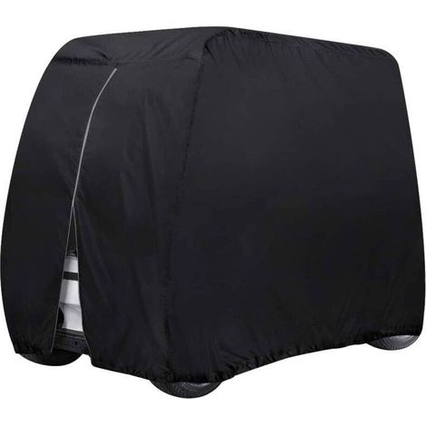 Wasserdichte Golfwagenabdeckung für 4 Personen, passend für EZ GO und Yamaha Club Car, aus strapazierfähigem, staubdichtem 210D Oxford-Gewebe, 285 × 122 × 168 cm (1/4)