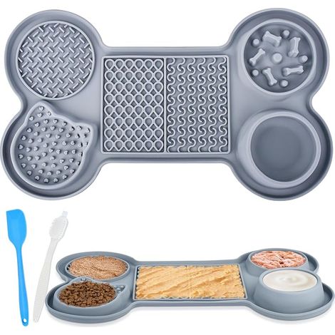 Tapis anti-fuite pour chien et chat 6 en 1 Slow Feeder Gamelle pour chien (1/5)