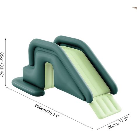 Toboggan aquatique gonflable compact, mur d'escalade gonflable, parc aquatique avec toboggan pour enfants, idéal pour s'amuser en plein air l'été. (1/5)