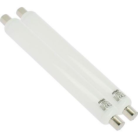 Arum Lighting – Lot de 2 tubes LED S19 9W – Équivalent 70W – Blanc neutre 4000K – Angle 360° – Allumage instantané – Tube opale