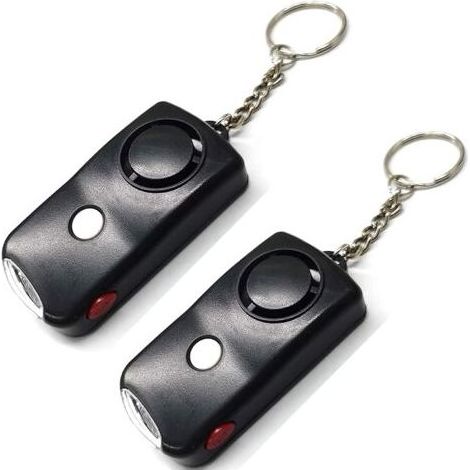 Alarme personnelle 130DB Lot de 2 porte-clés d'autodéfense avec lumière LED, alarme de sécurité d'urgence pour femmes, filles, enfants et personnes âgées (1/5)