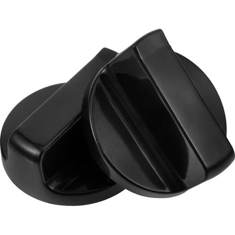 XEPHO 2 Boutons de Cuisinière à Gaz Noirs en Plastique, Lot de Remplacement (1/5)