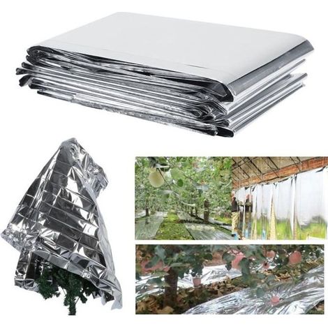 210x120cm Argent Plante réfléchissant film Jardin Lampes de culture Accessoires Serre Revêtement de haut niveau (1/4)