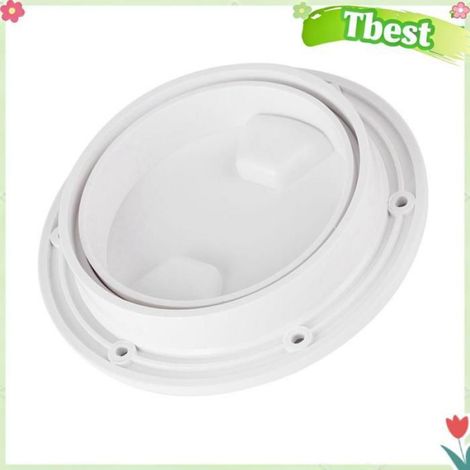 Tbest Couvercle de trappe de pont 6inch Marine ABS Rounded Deck Cover Inspection auto coffret 6 pouces (ID 153 mm, 4 pouces (1/5)