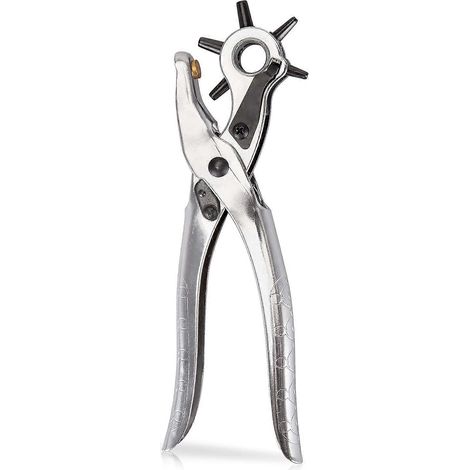 Kit de perforation pour cuir, idéal pour ceintures, bracelets de montre, sangles, colliers pour chiens, selles, chaussures, tissus et projets de bricolage. (1/4)