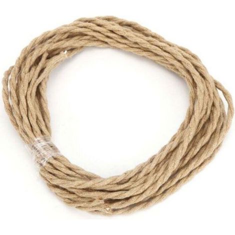 Câble Électrique Torsadé - Corde De Chanvre - Âme Cuivre 0,75 Mm - Pour Lustres Diy - 5 M (1/4)