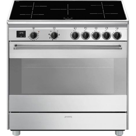 Smeg Concert BG91IX2 cocina Cocina familiar tipo industrial Con placa de inducción Acero inoxidable A (1/3)