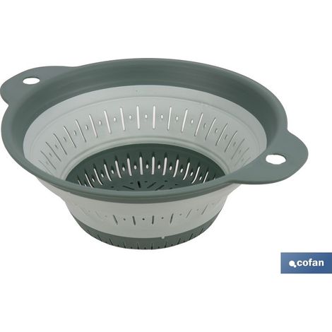 Égouttoir pliable vert 1,8 L avec système de rangement efficace (1/4)