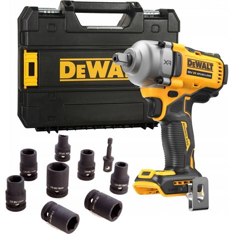 Dewalt 18v XR DCF892NT Brushless 1/2 Torque Wrench DCF892N + Tstak+ 9PC Socket (1/5)