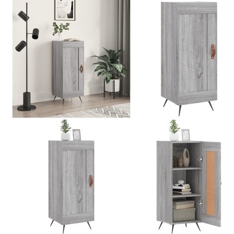 Buffet Sonoma gris 34,5x34x90 cm Bois d'ingénierie - Buffet Design - Meuble Rangement - Armoire Cuisine - Commode Salon - Mobilier Gris - Home & Living (1/5)