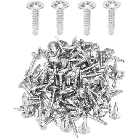 500 Vis autoforeuses en acier inoxydable 410 tête ronde M4.2 accessoires industriels (1/5)