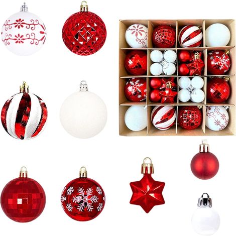 Boule De Décoration - 44 Pièces - En Plastique - Pour Arbre De Noël Et Créations DIY - Boîte De Rangement Incluse (1/2)