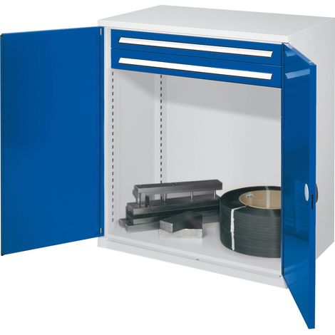 Kappes Schwerlast-Beistellschränke ohne Mitteltrennwand 1110x1000x600mm Modell 64 Doppelwandtüren enzianblau
