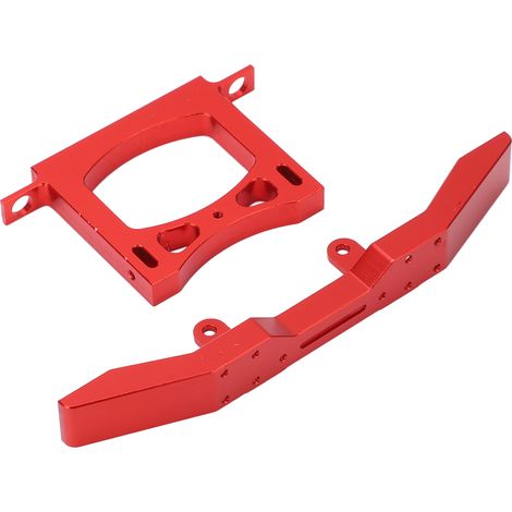 RC-Front- und Heckstoßstangenset, Metall-Aluminium, Fahrzeugschutz für WPL B14 B16 Q60 Q61 1/16 ferngesteuerte Autos, Rot (1/5)