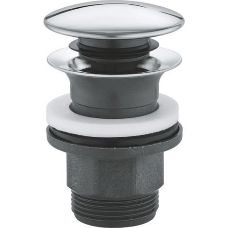 Bonde clic clac - GROHE - Diametre serrage vasque 63 mm - Matiere métal - Chrome - Pour lavabo avec trop-plein (1/3)