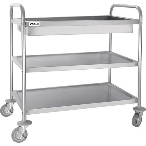 Chariot de débarrassage inox pour couverts 3 plateaux (1/5)