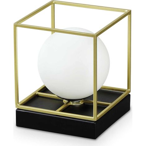 Lampada Da Scrivania Contemporanea Lingotto Metallo Ottone 1 Luce G9 3W 3000K (1/3)