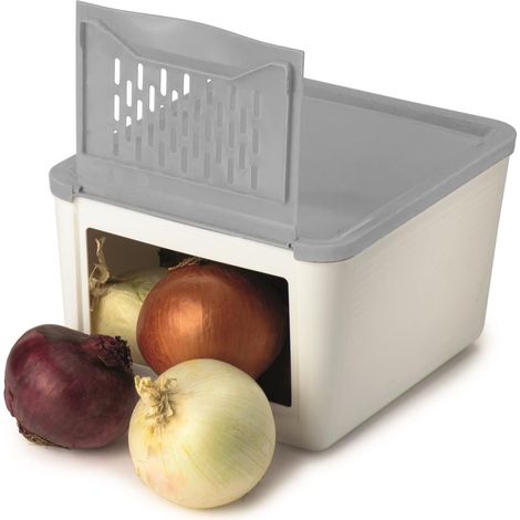 Snips  Porta Cipolle 2 KG  Contenitori Per Cibi Contenitore Porta Ortaggi  Colore Bianco Grigio  Made in Italy Bpa Free (1/4)