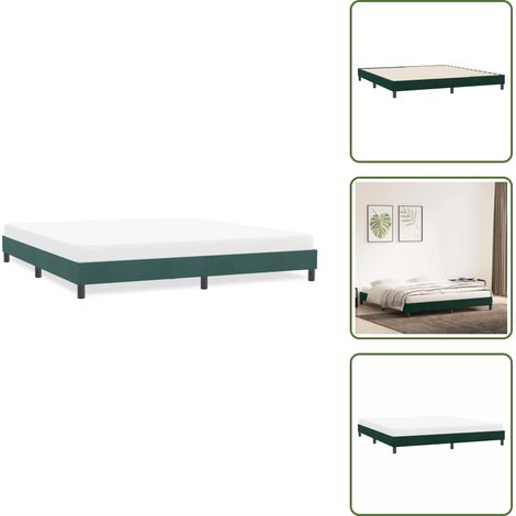 Materasso in velluto - vidaXL Giroletto senza Materasso Verde Scuro 180x210 cm in Velluto - Letto con supporto