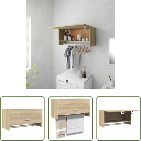 Holzkleiderschrank -  Kleiderschrank Sonoma-Eiche 70x32,5x35 cm Holzwerkstoff (1/5)