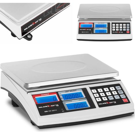Báscula de control con contador de piezas LCD SBS-ZW-3001H de hasta 30 kg. (1/5)