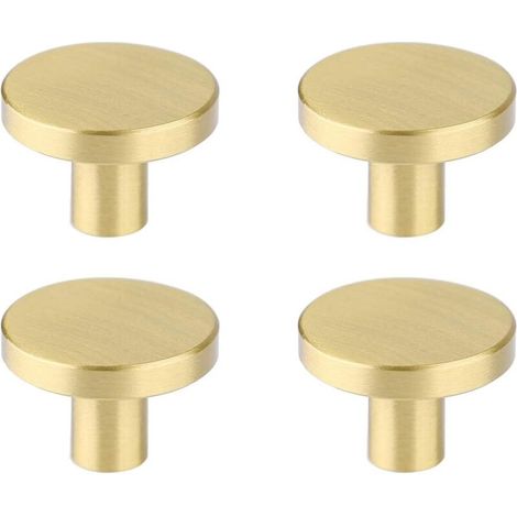 Packung goldene Küchenschrankknöpfe, Kommodenschubladengriffe aus massivem Messing, minimalistische runde Badezimmerschrankgriffe, moderne Möbelbeschläge, (10,8 Zoll)
