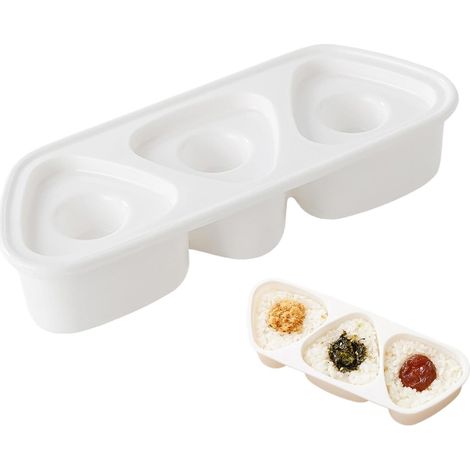 Lot de 2 machines à boules de riz pour les tout-petits, fournitures triangulaires pour la fabrication de sushis – Moule à boules de riz pour sushi, pour les chefs à domicile, les préparateurs de déjeu (1/5)