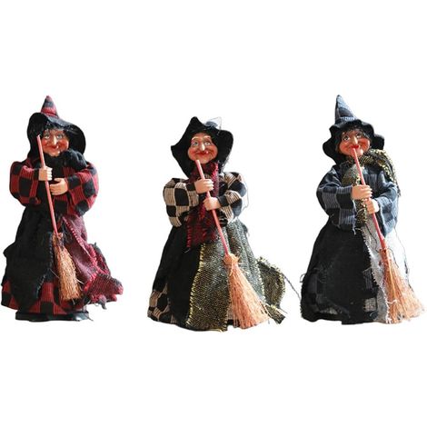 Lot de 3 figurines de sorcière en tissu pour décoration d'intérieur et d'extérieur (1/5)