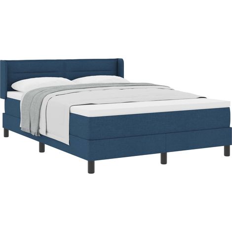 Maison Exclusive - Boxspringbett mit Kopfteil Blau 190 x 140 cm S