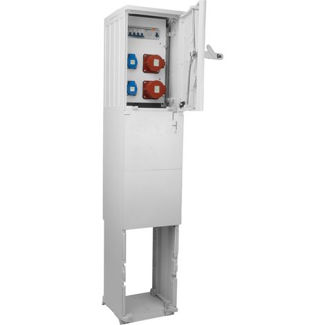 Stromverteiler auf Fundament BV-SFI 16-32A 2x230V Baustromverteiler Verteilersäule IP44 Doktorvolt DV-5039-F (1/5)