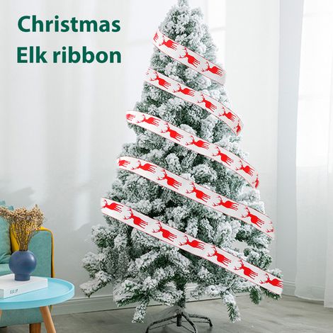 Ruban de Noël 6M, décoration sapin, ruban torsadé élan, nouvel an, ruban DIY nœud artisanal (1/5)