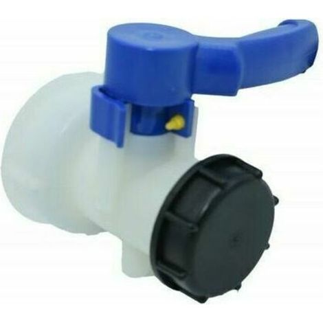Robinet de cuve de récupération d'eau Vanne pour cuve IBC 1000 litres 2" / 62 mm Vanne papillon intégrée en plastique DN40 (62 mm),SEMAket (1/5)