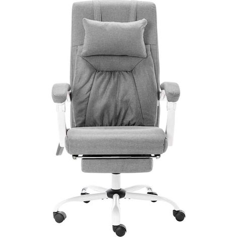 Maison Exclusive - Massage-Bürostuhl Grau Stoff (1/5)