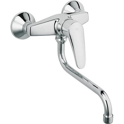 Swingo mitigeur d'evier mural avec tuyau d'ecoulement orientable Saillie total 227 mm (1/2)