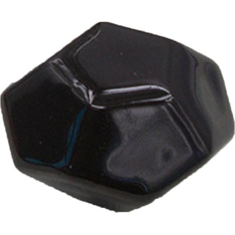 Poignée de meuble en céramique forme diamant noir pour porte tiroir armoire dressing (1/3)