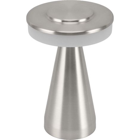 Lampe de chevet LED portable 3 températures de couleur rechargeable avec contrôle tactile, argent (1/5)