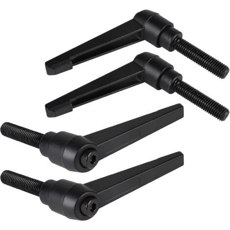 4 Poignée de serrage M12, Vis réglable 50mm, Levier rapide acier noir pour montage (1/5)