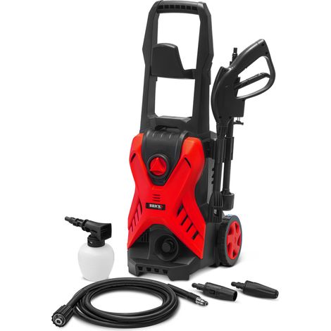 Hochdruckreiniger 1700W - 135 bar auf Rädern - Turbo- und Rotationsdüse - Brick