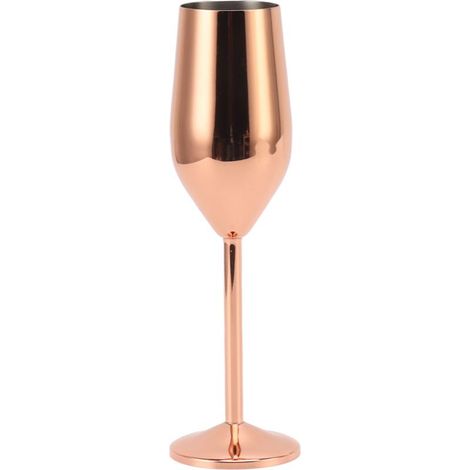 Flûtes à Champagne en Acier Inoxydable avec Placage Cuivre, Lavables au Lave-vaisselle pour Fêtes et Maison (1/5)