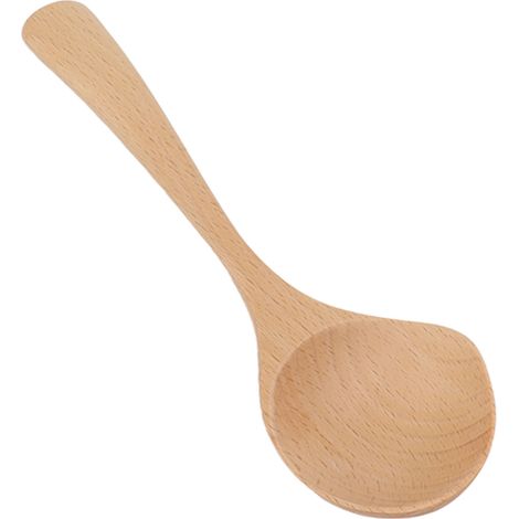Handpolierter Suppenlöffel aus Holz, hitzebeständig, langer Griff für Profiküchen (1/5)