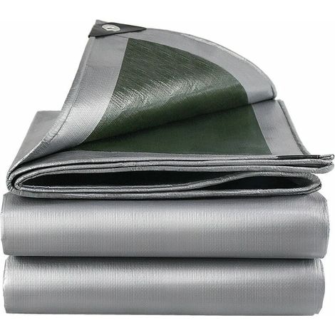 GABRIELLE Bâche de Protection à œillets,Bâche imperméable à l'eau et aux UV,Bâche Solide en PE,Bâche de Protection extérieur & intérieur,160 g/m², 3M×4M (1/2)